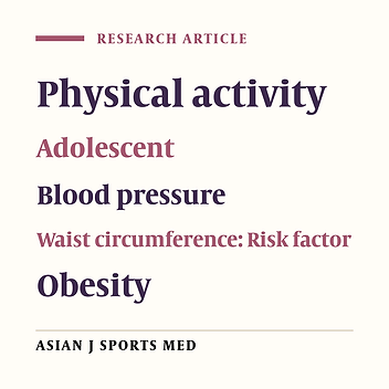 Risk Factors of Adolescent Obesity in Taiwan and Its Association with Physical activity, Blood Pressure and Waist Circumference