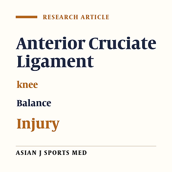 Studying the Balance of the Coper and Non-Coper ACL-Deficient Knee Subjects