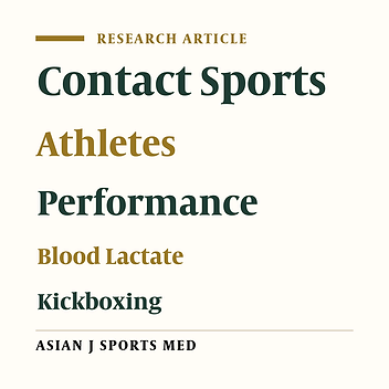 Effects of Recovery Type after a Kickboxing Match on Blood Lactate and Performance in Anaerobic Tests