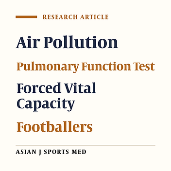 Association of Ambient Air Quality with Pulmonary Function of Youngster Footballers