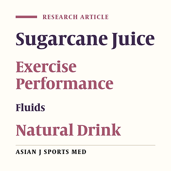 The Effects of Ingestion of Sugarcane Juice and Commercial Sports Drinks on Cycling Performance of Athletes in Comparison to Plain Water