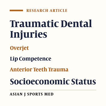 Attributes of Dental Trauma in a School Population with Active Sports Involvement