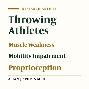 A Comparative Study on Shoulder Rotational Strength, Range of Motion and Proprioception between the Throwing Athletes and Non-athletic Persons