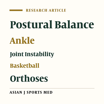 Effects of Prefabricated Ankle Orthoses on Postural Stability in Basketball Players with Chronic Ankle Instability