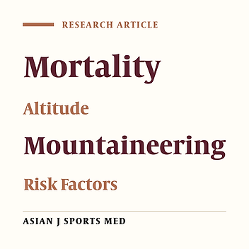 Fatalities Among Iranian High-altitude Outdoor Enthusiasts: Causes and Mechanisms