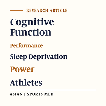 The Effect of Sleep Deprivation on Choice Reaction Time and Anaerobic Power of College Student Athletes