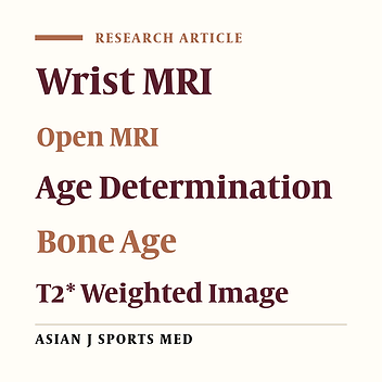 Comparison of MR images for age determination; T1 weighted images (T1WI) versus T2* weighted images (T2*WI)