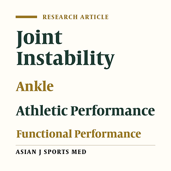 Functional Performance Testing in Athletes with Functional Ankle Instability