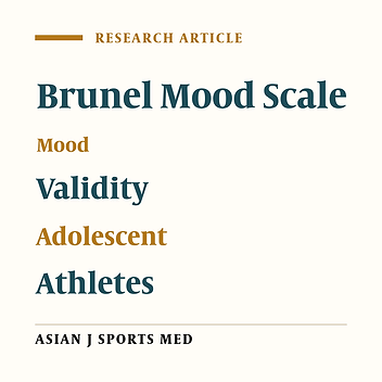 Factorial Validation of Malaysian Adapted Brunel Mood Scale in an Adolescent Sample