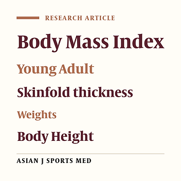Prediction Equation for Calculating Fat Mass in Young Indian Adults