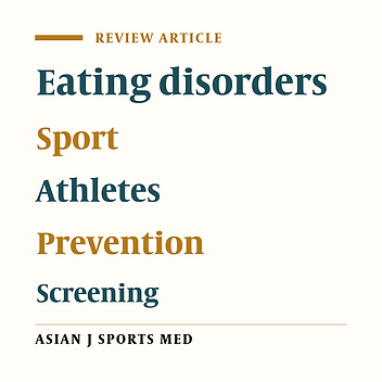 Sport and Eating Disorders - Understanding and Managing the Risks