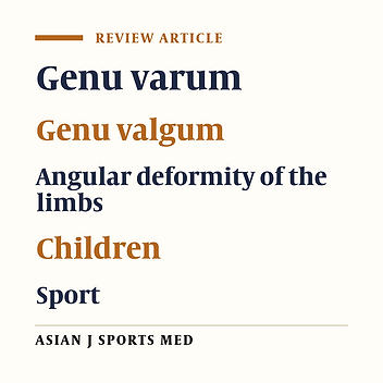 Angular Deformities of the Lower Limb in Children