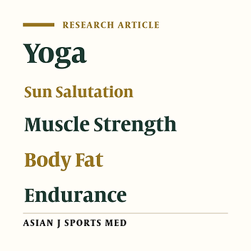 How Effective Is Sun Salutation in Improving Muscle Strength, General Body Endurance and Body Composition?