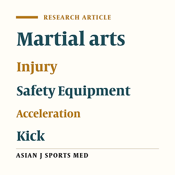 The Attenuation of Strike Acceleration with the Use of Safety Equipment in Tae Kwon Do