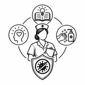 Knowledge, Attitude, and Practice of Nurses Regarding Nosocomial Infection Control: A KAP Study in Iran (AI-generated illustration)