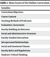 Perceptions of the Hidden Curriculum and Professional Ethics Among Medical Interns: A Cross-Sectional Study at Shahroud University of Medical Sciences