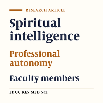 Can Spiritual Intelligence Affect Professionalism in Medical Faculty Members?