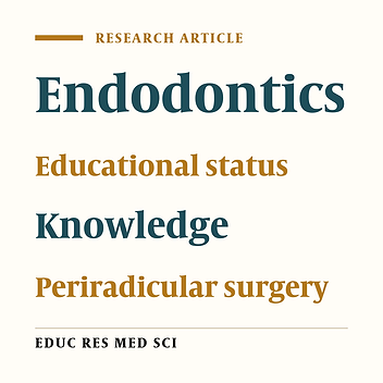 Knowledge of General Dentists and Dental Specialists in Kermanshah about Periradicular Surgery