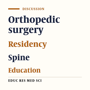 Why Are Orthopedic Residents Reluctant to Participate in Spinal Surgeries Teaching Programs?