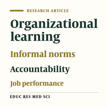 Interactive Role of Organizational Learning and Informal Norms in Accountability and Job Performance in 2014