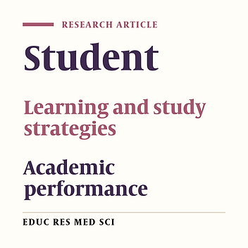 The Relationship between Learning and Study Strategies with Students’ Academic Performance
