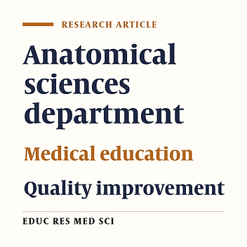 Internal Evaluation of Department of Anatomy and Cell Biology at Kermanshah University of Medical Sciences