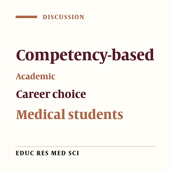 A Competence-Based Study of Academic and Specialty Career Selection in Medical Students: Elective Experience