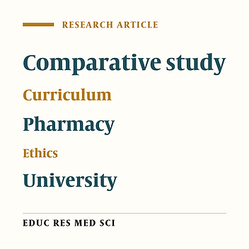 Comparison of Professional Ethics Course in Pharm. D. Curriculum of Selected Pharmacy Faculties