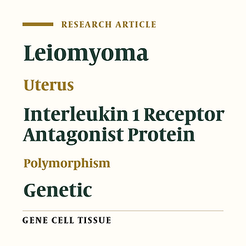 Lack of Association Between IL-1 Receptor Antagonist Gene 86bp VNTR Polymorphism and Leiomyoma
