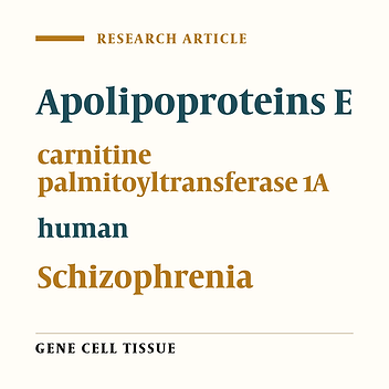 APOE and CPT1-A Promoter Methylation and Expression Profiles in Patients with Schizophrenia