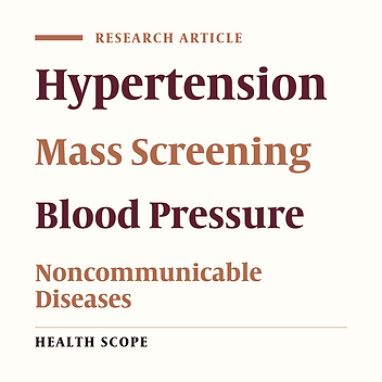 Blood Pressure Screening Campaign in the Adult Population