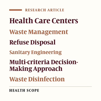 Comparison of Health-care Waste Management in Urban and Rural Areas in Iran: Application of Multi-criteria Decision Making Method