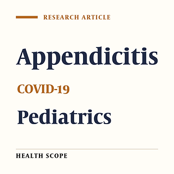 A Comparison of Pediatric Appendicitis During the COVID-19 Pandemic and the Same Period Previous Year