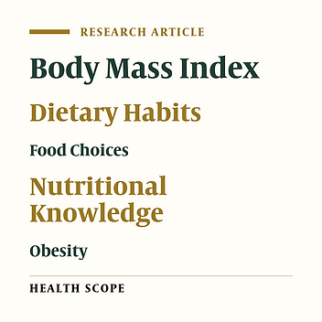 An Exploratory Research to Assess Total Nutritional Knowledge of Students at the University of Lahore, Pakistan