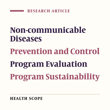 Sustainability of Non-communicable Disease Prevention and Control Programs in Iran: A Mixed-methods Study from Managers' Perspective