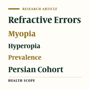 Prevalence of Refractive Errors and Associated Factors in the Population of the Eye Cohort Study in Southeast Iran