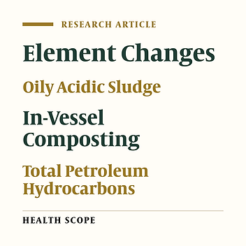 Monitoring of Element Changes During in-Vessel Composting for Removal of Total Petroleum Hydrocarbons from Oily Acidic Sludge