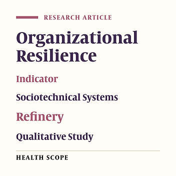 Indicators of Organizational Resilience in Critical Sociotechnical Systems: A Qualitative Study for the Refinery Complex