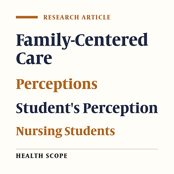 Family-Centered Care from the Point of View of Undergraduate Nursing Students Studying in Selected Public Universities: A Cross-Sectional Study