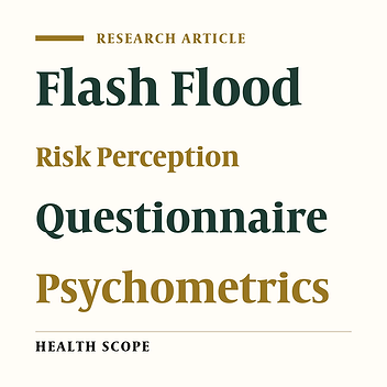 Designing and Psychometric Evaluation of a Questionnaire for Assessing Society's Perception of Flash Flood Risk