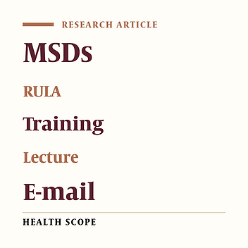 Comparing Lecture and E-mail Training for Ergonomic Posture Correction in Office Workers