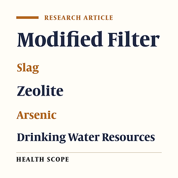 Removal of Arsenic and Coliform Bacteria by Modified Sand Filter With Slag and Zeolite from Drinking Water