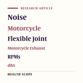 Assessing the Application of the Flexible Joint in the Exhaust Pipe and Braided Wire Damper in Muffler on the Sound Emitted by the CG125 Motorcycle Exhaust