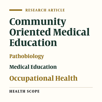 Community Oriented Medical Education for Learning of Pathobiology