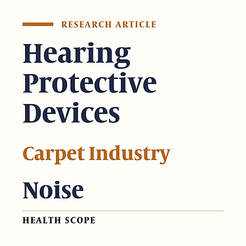 Study of Personal Hearing Protection Devices Usage in Kashan Carpet Industry Workers