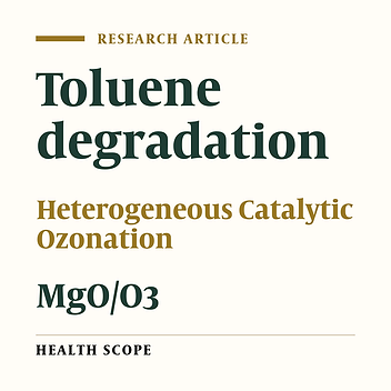 Application of Heterogeneous Catalytic Ozonation Process with Magnesium Oxide Nanoparticles for Toluene Degradation in Aqueous Environments