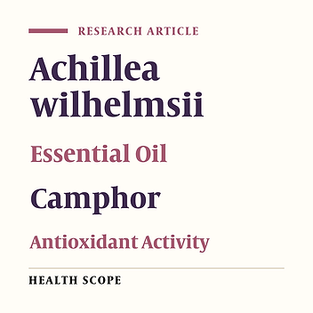 Comparative Survey on the Essential Oil Composition and Antioxidant Activity of Aqueous Extracts From Flower and Stem of Achillea Wilhelmsii From Taftan (Southeast of Iran)