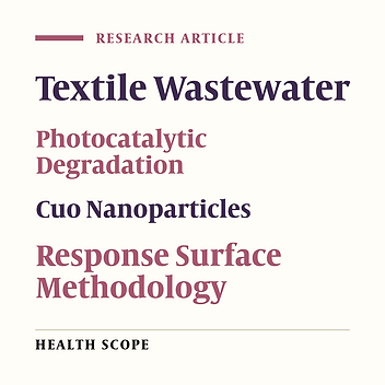 Textile Wastewater Treatment Using Photonanocatalytic Process (UV/CuO Nanoparticles): Optimization of Experiments by Response Surface Methodology