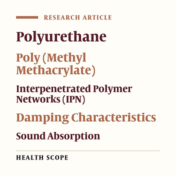 Preparation of Sound Absorption Material Based on Interpenetrating Polymer Network (PU/PMMA IPN)