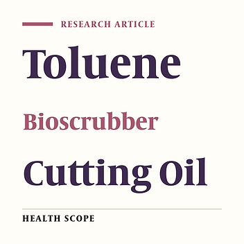 Absorption and Biodegradation of Toluene in a Two-Phase Low-Pressure Bioscrubber Using Cutting Oil as the Organic Phase
